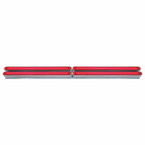 Chrome Top Mud Flap Plate w/ Four 24 LED 12" GLO Light Bars - Red LED/Red Lens