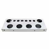 Stainless Steel Rear Center Light Panel w/ Six 4" Light Cutouts & Six 2" Light Cutouts