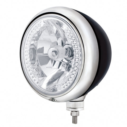 Black Guide 682-C Style Headlight H4 Bulb w/ 34 White LED