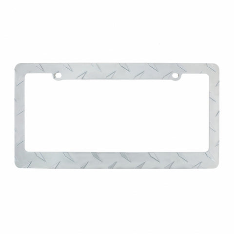 Chrome “Diamond Plate” License Plate Frame