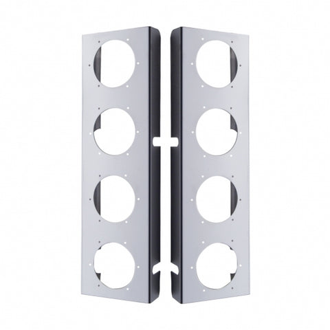 Peterbilt Stainless Front Air Cleaner Bracket - 8 Light Cutouts