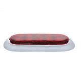 10 LED Oval Stop, Turn & Tail Light w/ Bezel - Red LED/Red Lens