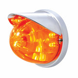 17 LED Dual Function Watermelon Flush Mount Kit w/ Visor - Amber LED/Dark Amber Lens
