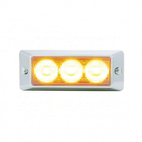 3 High Power LED Warning Lighthead - Amber
