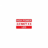 6 High Power 3 Watt SMD LED Rectangular Flood Light
