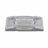 16 Amber LED Reflector Clearance/Marker Light with Chrome Bezel - Clear Lens