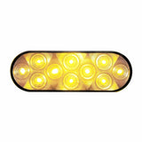 10 LED Oval Turn Signal Light - Amber LED/Clear Lens