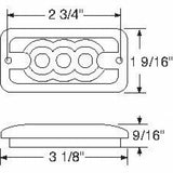 3 LED Clearance Marker Light - Amber LED/Amber Lens