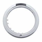 Stainless Steel Bullet Half Moon Headlight H6024 Bulb & LED Turn Signal - Clear Lens