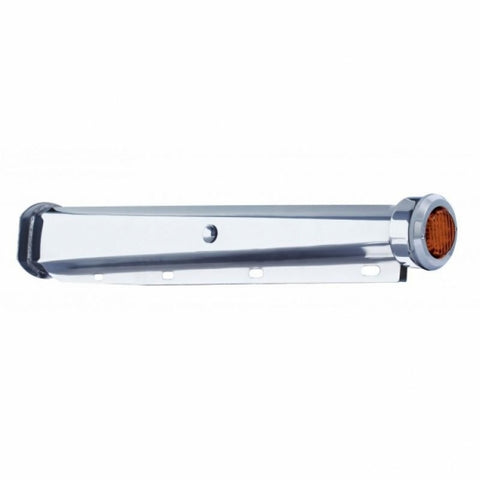 30" Heavy Duty Mud Flap Hanger w/ 9 LED End Cap & Bezel - Amber LED/Amber Lens