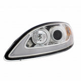 Chrome Projection Headlight With LED Light Bar For International Prostar