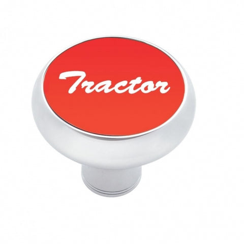 "Tractor" Deluxe  Air Valve Knob - Red Aluminum Sticker