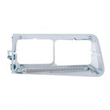 19 LED Freightliner FLD Headlight Bezel - Amber LED/Clear Lens