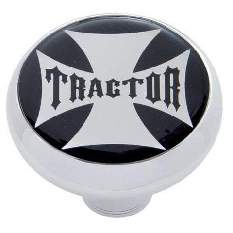 "Tractor" Deluxe  Air Valve Knob - Black Maltese Cross Sticker