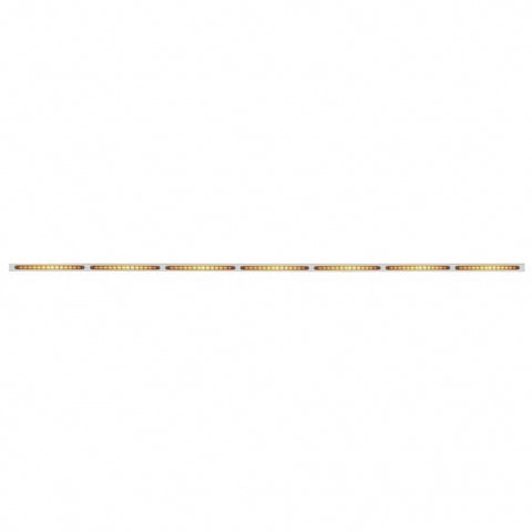 94" Stainless Light Bracket w/ Seven 14 LED 12" Light Bars - Amber LED/Amber Lens