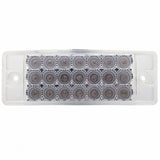 21 LED Rectangular Clearance/Marker Light - Red LED/Clear Lens