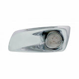 Kenworth T660 Front Bumper Light Bezel w/ 19 LED Beehive Light (Driver) - Amber LED/ Clear Lens