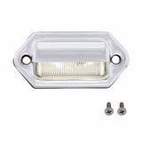 2 White LED Chrome License Plate Light/Utility Light - Competition Series