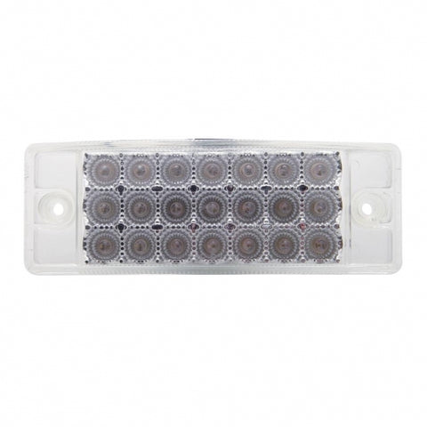 21 LED Rectangular Clearance/Marker Light - Amber LED/Clear Lens