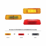 12 LED Rectangular Clearance/Marker Light Kit - Red LED/Red Lens