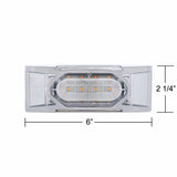16 Amber LED Reflector Clearance/Marker Light with Chrome Bezel - Clear Lens