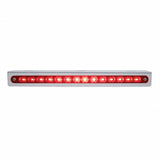 Stainless Light Bracket w/ 14 LED 12" Sequential Light Bar (Right to Left) - Red LED/Red Lens