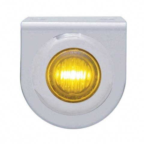 Stainless Light Bracket w/ 3 LED Mini Light - Amber LED/Amber Lens