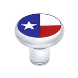 Chrome Thread-on Gearshift Knob - Texas Flag