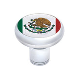 Chrome Thread-on Gearshift Knob - Mexico Flag