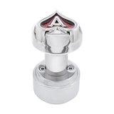 Chrome Ace of Spades Thread-On Shift Knob & Adapter For Eaton Fuller Style 9/10 Shifter