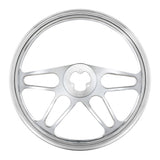 Chrome Aluminum 18" Steering Wheel - 4-Spoke