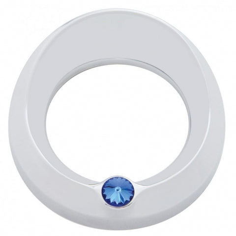 Freightliner/Peterbilt Signature Speed/Tachometer Gauge Cover w/ Visor - Blue Diamond