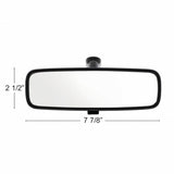 8" Black Day/Night Interior Rearview Mirror Assembly - Flat Type Mount