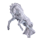 Chrome Die-Cast Fighting Stallion Hood Ornament