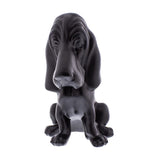 Matte Black Bassett Hound Ornament
