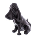 Matte Black Bassett Hound Ornament