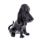 Matte Black Bassett Hound Ornament