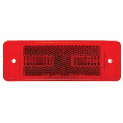 8 LED Rectangular Clearance/Marker Light w/ Reflex Lens - Red LED/Red Lens