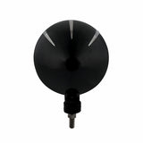 Black "Billet" Style Groove Headlight w/ Visor Crystal H4 Bulb