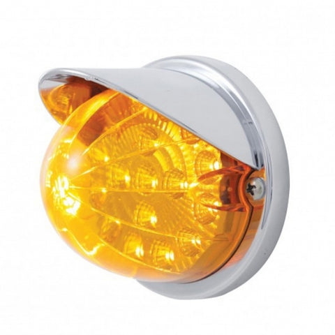 17 LED Reflector Watermelon Flush Mount Kit w/ Visor - Amber LED/Amber Lens