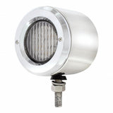 Stainless 2 1/2" Double Face Light w/ 13 LED 2 1/2" Lights & Bezels - Amber & Red LED/Clear Lens