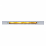 Chrome Top Mud Flap Plate w/ 23 SMD LED Light Bar & Bezel - Amber LED/Amber Lens