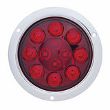 12 LED Deep Dish 4" Stop, Turn & Tail - Red LED/Red Lens