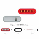 22 LED Oval "GLO" Stop, Turn & Tail Light Kit - Red LED/Red Lens