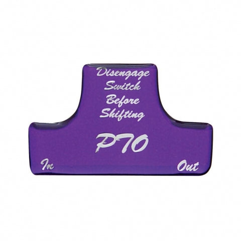 "PTO" Switch Guard Sticker Only - Purple