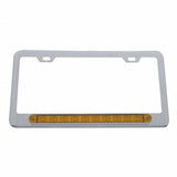 10 LED Light Bar License Frame - Amber LED/Amber Lens
