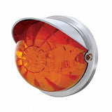 17 LED Dual Function Watermelon Flush Mount Kit w/ Visor - Amber LED/Dark Amber Lens
