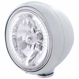 Chrome Guide 682-C Style Headlight H4 Bulb w/ 34 White LED