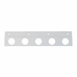 Stainless Top Mud Flap Plate - Five 2" Light Cutout