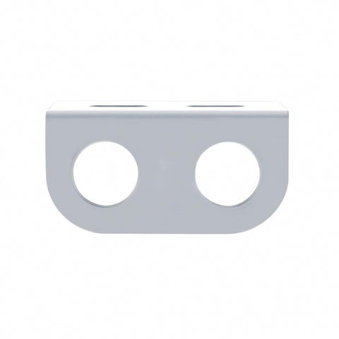 Stainless Steel Mini Light Bracket - 13/16" Round Cutout - 2 Light Cutouts
